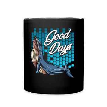 Walfisch - Tasse einfarbig - Schwarz - Vorne