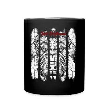 Irischer Wolfshund - Tasse einfarbig - Schwarz - Vorne