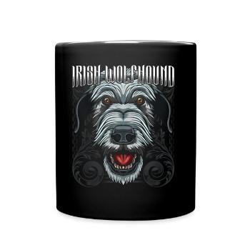 Irischer Wolfshund - Tasse einfarbig - Schwarz - Vorne
