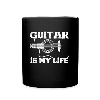 Gitarren - Tasse einfarbig - Schwarz - Vorne