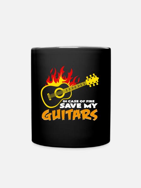 guitares - Mug uni - noir