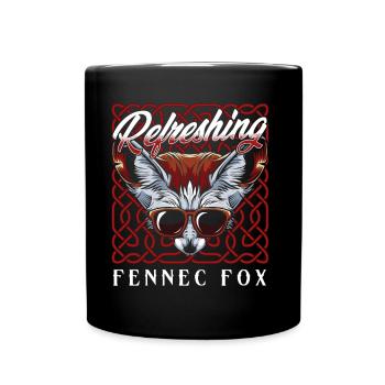 Fennek Fuchs - Tasse einfarbig - Schwarz - Vorne