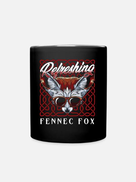 Fennek Fuchs - Tasse einfarbig - Schwarz