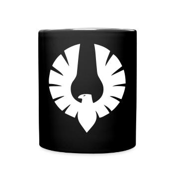 Eagle in Circle Shape - Full Colour Mug - black - Front