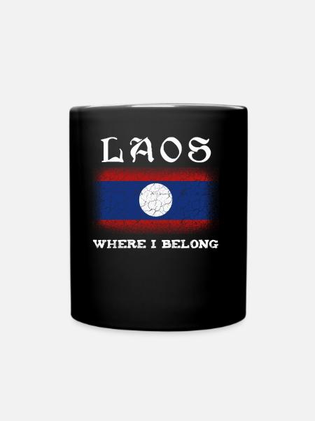 Laos - Mug uni - noir