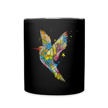 Hummingbird graffiti - Full Colour Mug - black - Front
