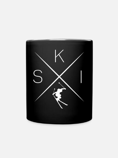 ski - Mug uni - noir