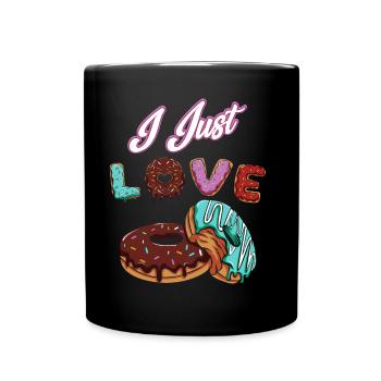 Donut - Tasse einfarbig - Schwarz - Vorne