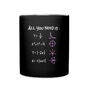 All You Need is Math Graphics - Full Colour Mug - black - Front