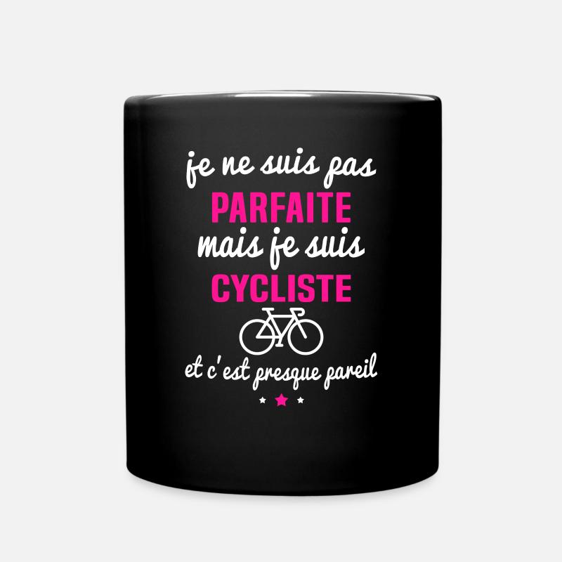 pas parfait mais cycliste, cyclisme, vélo - Mug uni - noir
