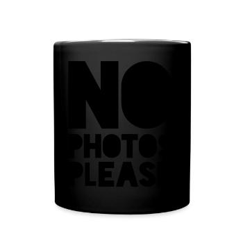 pas de photos s'il vous plaît - Mug uni - noir - Devant