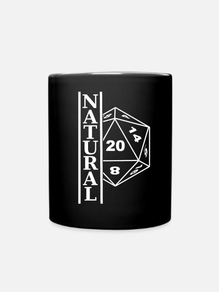 Natürliche 20! - Tasse einfarbig - Schwarz