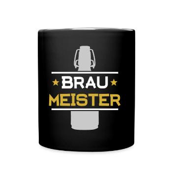 Braumeister Bier Brauerei Geschenk - Tasse einfarbig - Schwarz - Vorne