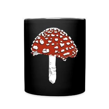 Toadstool toadstool amanita - Full Colour Mug - black - Front