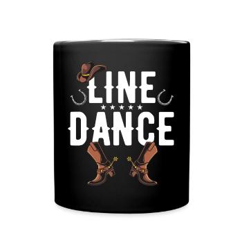 Line Dance - Tasse einfarbig - Schwarz - Vorne