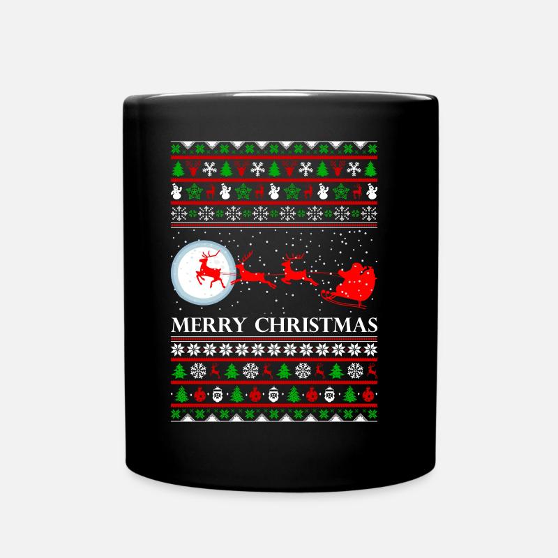 Design du père Noël moche - Mug uni - noir