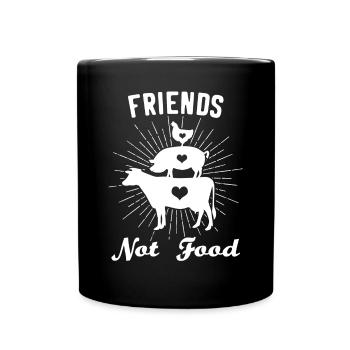 Vegan Vegan Vegan No Food White - Full Colour Mug - black - Front