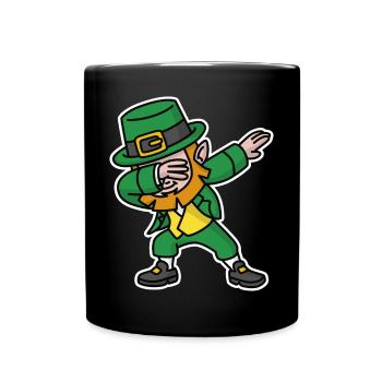 Dab dabbing leprechaun St. Patrick's day - Mug uni - noir - Devant