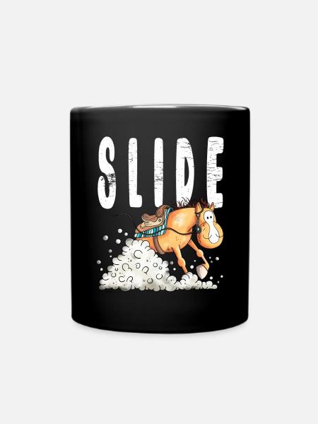 Westernpferd Slide - Tasse einfarbig - Schwarz