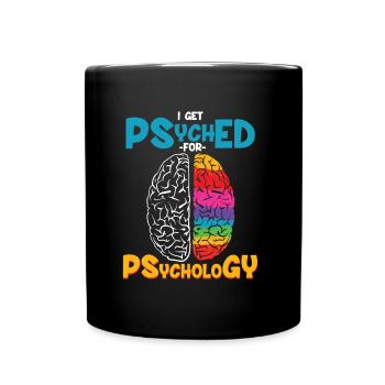Psychology psychologist psychologist brain - Full Colour Mug - black - Front