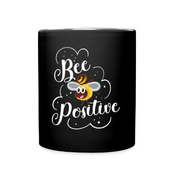 Abeilles positives disant apiculteurs - Mug uni - noir - Devant