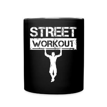 symbole d’entraînement de rue callisthenics pull up icône - Mug uni - noir - Devant