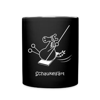 Schaukelfärt, färt, Schaukel, schaukeln, Pferd - Tasse einfarbig - Schwarz - Vorne