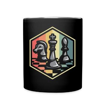 Schachspielen Schach - Tasse einfarbig - Schwarz - Vorne
