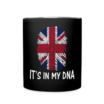 flag of the United Kingdom it's in my DNA - Full Colour Mug - black - Front