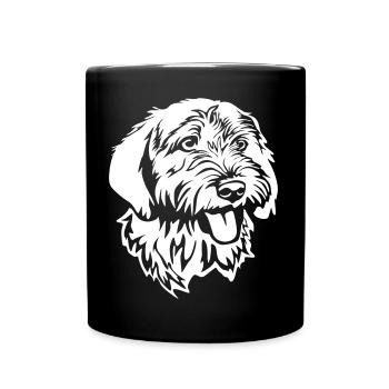 Tête Basset Fauve de Bretagne "Black Edition" - Mug uni - noir - Devant