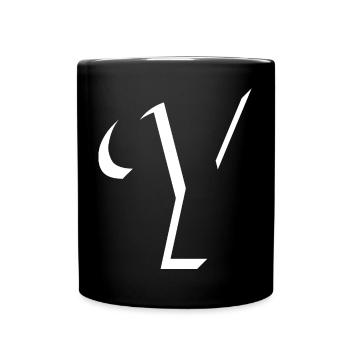 Letter Y, name, the letter Y - Full Colour Mug - black - Front