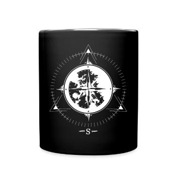 old compass map north world map icon icon - Full Colour Mug - black - Front