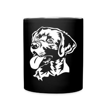 Tête labrador « Black Edition » - Mug uni - noir - Devant