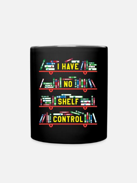 Books Collecting Library - Full Colour Mug - black