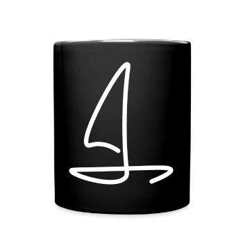 Voilier Art - Mug uni - noir - Devant