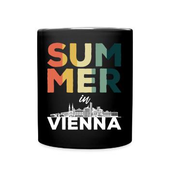 Summer in Vienna Wien Österreich Party Touristen - Tasse einfarbig - Schwarz - Vorne