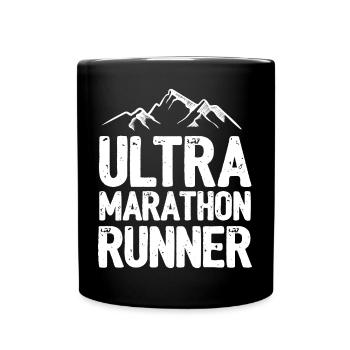Ultra-Marathonläufer - Tasse einfarbig - Schwarz - Vorne