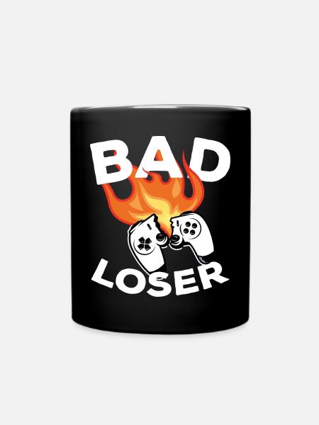 Bad loser Controller Video Games Gamer Humor Gaming - Full Colour Mug - black