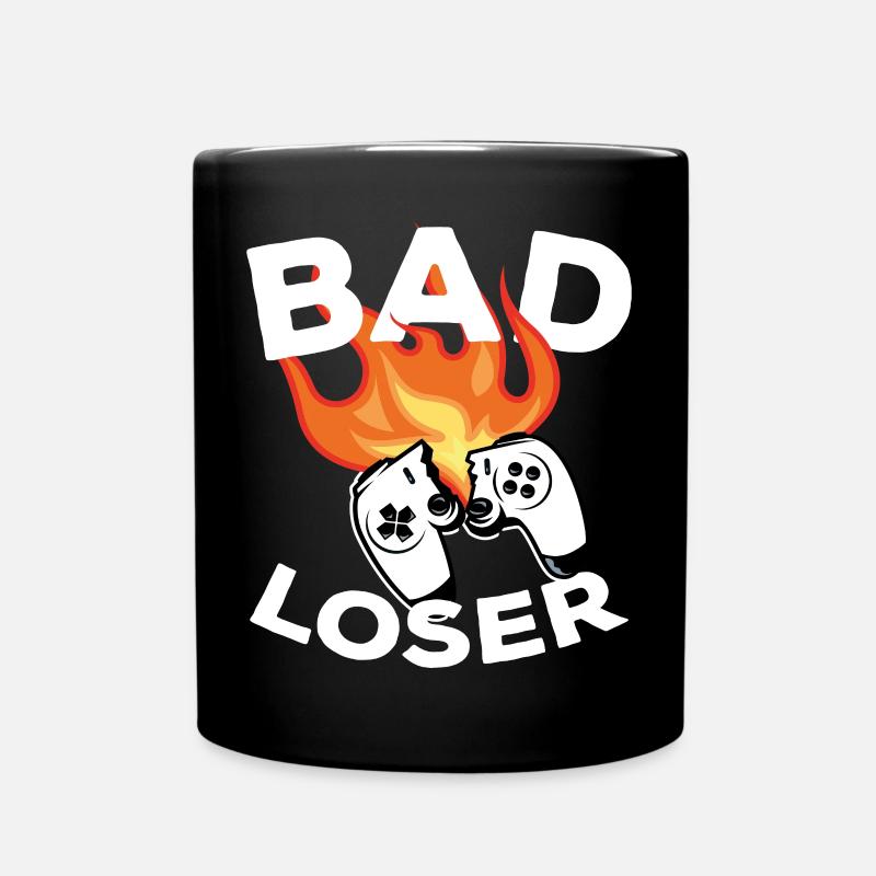 Bad loser Controller Video Games Gamer Humor Gaming - Full Colour Mug - black