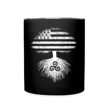 Arbre Drapeau Bretagne Gwenn ha Du Triskèle Breton - Mug uni - noir - Devant