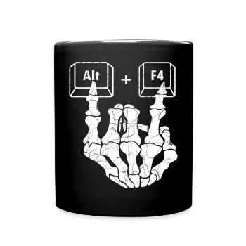 Anatomie humoristique main choix multiple - Mug uni - noir - Devant