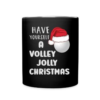 Volleyball Christmas Cheer - Full Colour Mug - black - Front