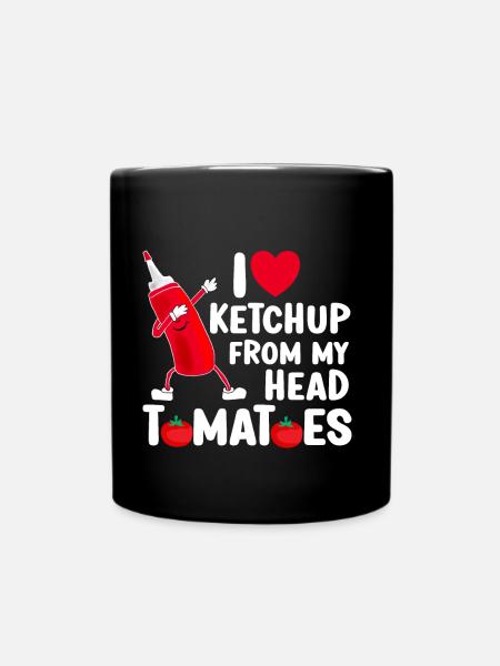I Love Ketchup - Tasse einfarbig - Schwarz
