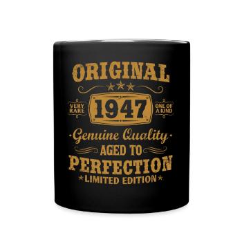 Original vintage 1947 né vintage anniversaire - Mug uni - noir - Devant