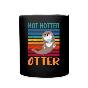 Hot Hotter Otter - Full Colour Mug - black - Front