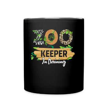 Zookeeper in training Zookeeper Profession Zoo - Full Colour Mug - black - Front