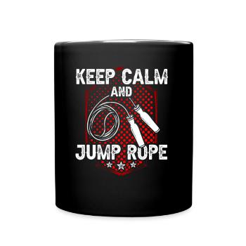 Keep calm and jump rope Jump rope - Full Colour Mug - black - Front