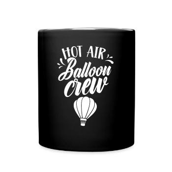 Heißluftballon Besatzung Ballonflug Ballonfahrer - Tasse einfarbig - Schwarz - Vorne