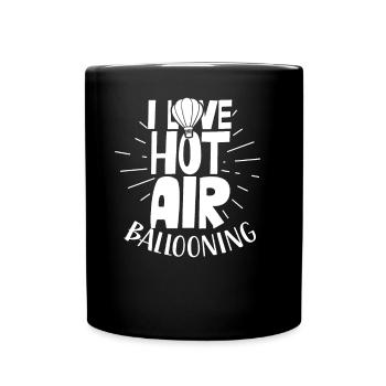 I love hot air ballooning flight hot air balloon - Full Colour Mug - black - Front