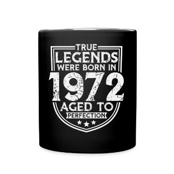 1972 Cadeau d’anniversaire Born Legends - Mug uni - noir - Devant